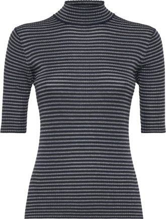 Brunello Cucinelli Maglione leggero a righe - Nero