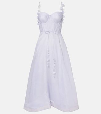 Zimmermann Natura linen and silk corset dress