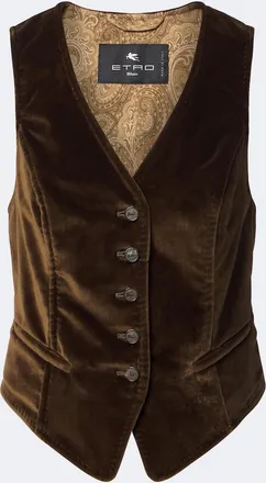 Etro Cotton velvet vest