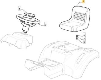 STIGA Sports Asiento Original Stiga Tractor Cortac&eacute;sped 1330m - 1636h - 2040h 125722488/0
