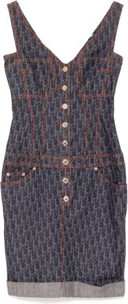 Dior 2006 sleeveless denim dress - women - Cotton - 36 - Blue