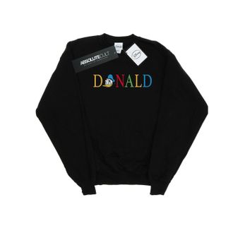 Disney Dames/Dames Donald Duck Letters Sweatshirt (Zwart)