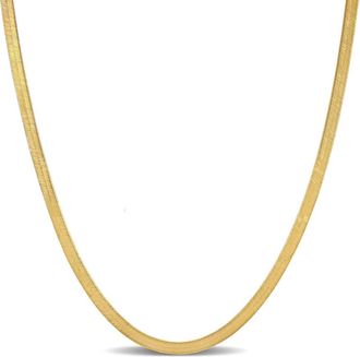 Amour 3.5mm Flex Herringbone Chain Necklace In 10K Yellow Gold, 18 In