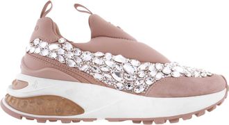 Jimmy Choo London Memphis Crystal Embellished Sneakers, Brand Size 34 ( US Size 4 )