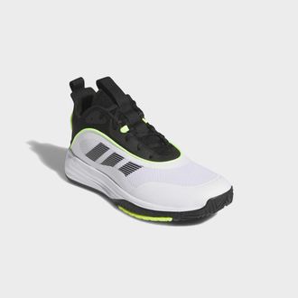 adidas Basketballschuh ADIDAS SPORTSWEAR OWNTHEGAME 3.0, Gr. 42,5, cloud wei&szlig;, core schwarz, lucid lemon, Synthetik, Textil, Schuhe Basketballschuh
