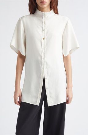 EENK Convertible Neck Blouse in Ivory at Nordstrom, Size X-Small