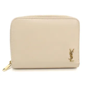 Saint Laurent Beige Leather Wallet (Bi-Fold) (Pre-Owned)