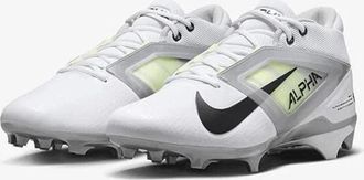 Nike Mens Nike Alpha Menace 4 Pro FD7037-100 White Silver Football Cleats RHS6690