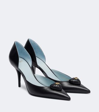 Valentino Garavani Coeur Royal leather pumps