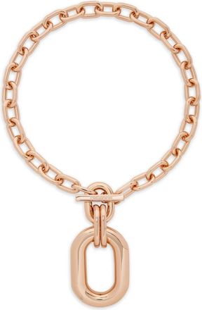 Paco Rabanne Iconische Ros&eacute;gouden Link Ketting - Dames - Kettingen - Roze - ONE Size - Accessoires