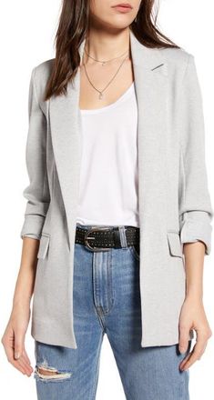 Treasure & Bond Open Blazer in Grey Tile at Nordstrom, Size Small