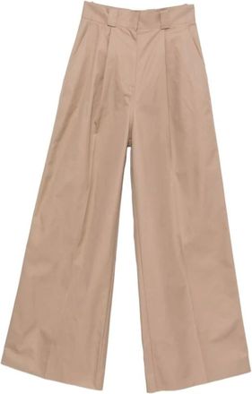 Balenciaga Wide Trousers, female, Beige, Size: XS High-waist Pleated Trousers