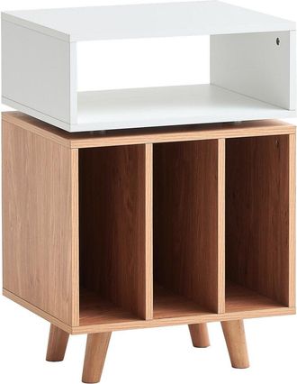 No Brand Norstone Stockholm 700 Mueble Hi-fi Blanco Y Roble Claro