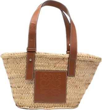 Loewe Pre-owned Raffia shoulder-bags - Dames - Vintage Shopper - Beige - ONE Size - Vintage