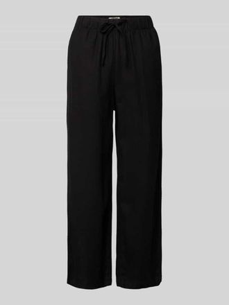 Only Weite Hose aus Viskose-Leinen-Mix Modell GOA in Black, Gr&ouml;&szlig;e XL