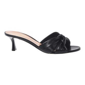 Baldinini Leather Mule - female - Baldinini - Heeled Mules - Black - 5 1/2 UK - Shoes