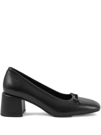 Vagabond 55mm Adison block-heel bow pumps - women - Polyester/Calf Leather/Thermoplastic Polyurethane (TPU)/Leather/Polyurethane - 41 - Black