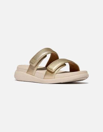FitFlop Womens Fitflop F-Mode Go Polyurethane Womens Platino Sandals - Gold - Size: 7