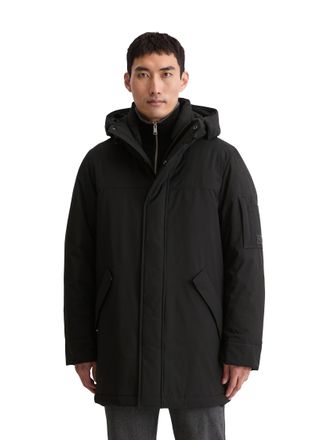 Marc O'Polo Parka MARC OPOLO, Herren, Gr. M, schwarz, Obermaterial: 100% Polyester, regular fit, Windstopperb&uuml;ndchen, Jacken Parka, Weich und wasserabweisend, Win