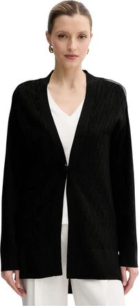 A|X Armani Exchange Lange Cardigan met Knopen - Dames - Blazers - Zwart - XS - Jassen