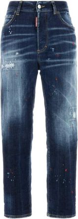 Dsquared2 Blue Stretch Denim Boston Jeans