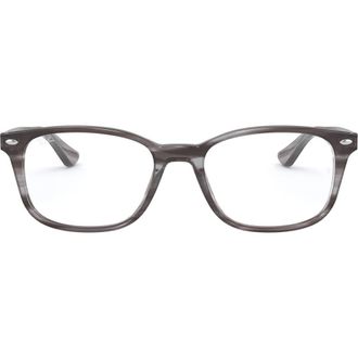Ray-Ban 53mm Optical Glasses in Striped Grey at Nordstrom