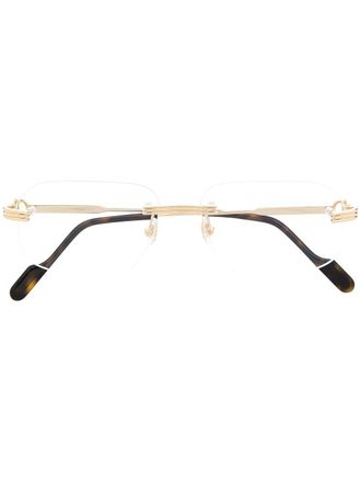 Cartier rimless pilot-frame glasses - Gold