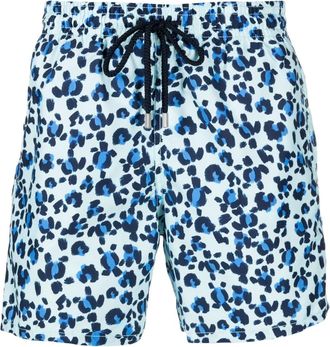 Vilebrequin abstract-pattern swim shorts - men - Polyamide/Recycled Polyamide - L - Blue