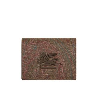 Etro Etro, Wallets & Cardholders, female, Brown, Size: ONE SIZE Paisley Jacquard Wallet with Pegasus