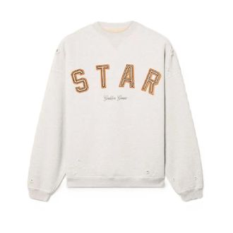 Golden Goose Sweatshirts, male, Gray, Size: XS Oversize Crewneck Sweatshirt