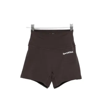 Sporty & Rich Logo-print Stretch-design Shorts
