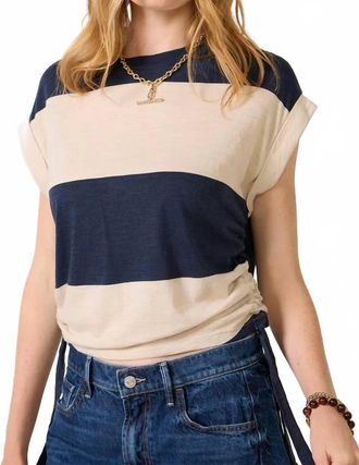 Sanctuary All Day Ruched Tee In Blue