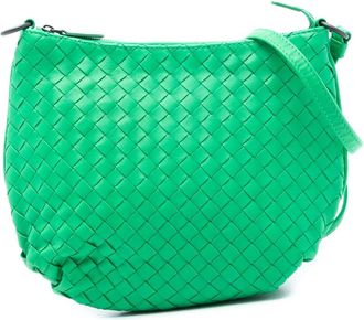 Bottega Veneta Borsa a spalla in nappa con motivo Intrecciato 2012-2025 - Verde