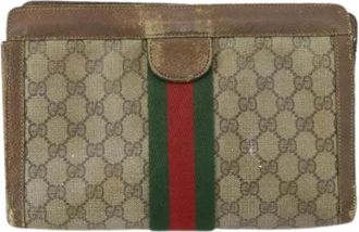Gucci Pre-owned Plastic gucci-bags - Dames - Vintage Clutch - Beige - ONE Size - Vintage