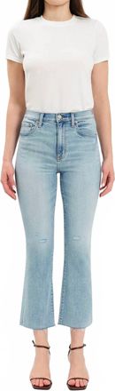 Daze Shy Girl High Rise Crop Flare Jean In New Light