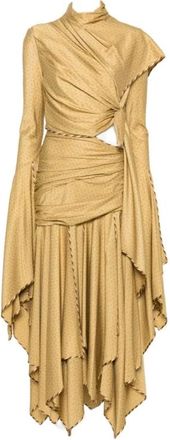 Zimmermann Vestido Valiant con bajo de pa&ntilde;uelo - Dresses - Mujer - Amarillo - S