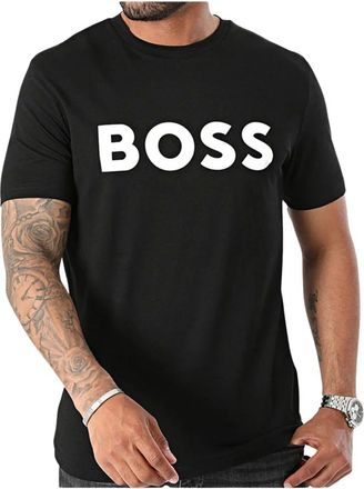 HUGO BOSS Hombre, Camisetas, Negro, Talla: L