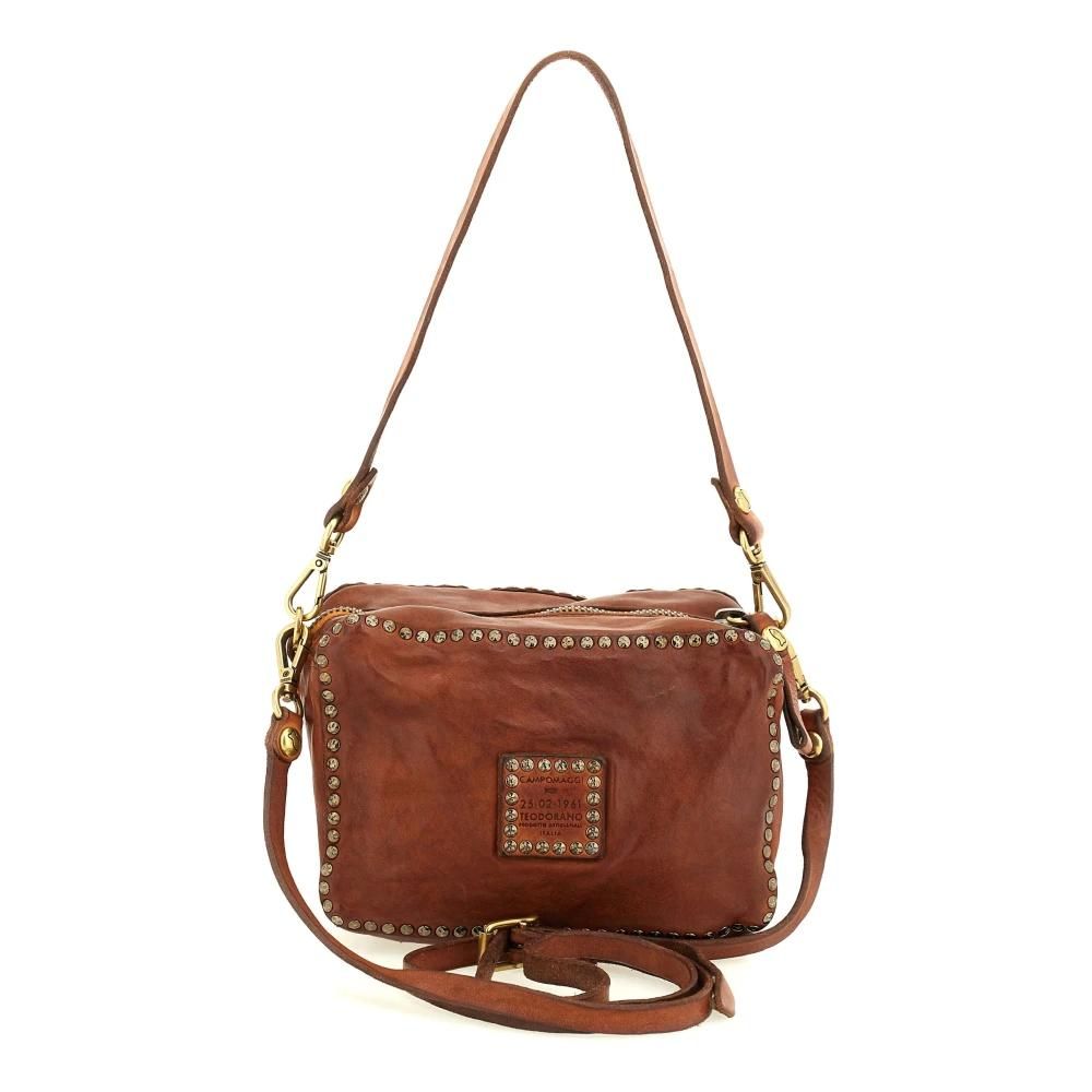 Sac Bandoulière Mini CAMPOMAGGI - Cuir Jaune (Giallo) - Neuf Avec étiquettes - Fabriqué En Italie