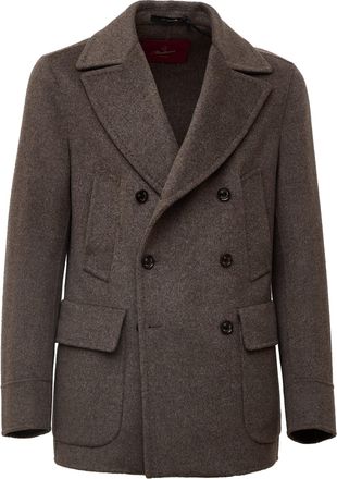 Montecore Double-Breasted Wool-Cashmere Blend Peacoat