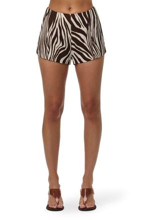 Naked Wardrobe Abstract Animal Print Shorts in Wild Riviera at Nordstrom, Size X-Small