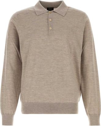 Brioni Beige Shirt Collar Polos