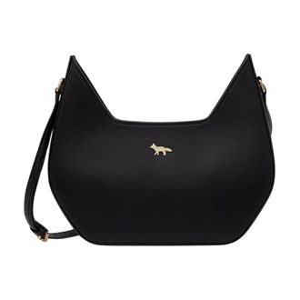Maison Kitsun&eacute; Inare Crossbody Tas - Dames - Tassen - Zwart - Maat: ONE Size Leer