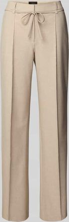 s.Oliver Black Label Wide Leg Stoffhose mit Viskose-Anteil in Hellbraun, Gr&ouml;&szlig;e 34/32