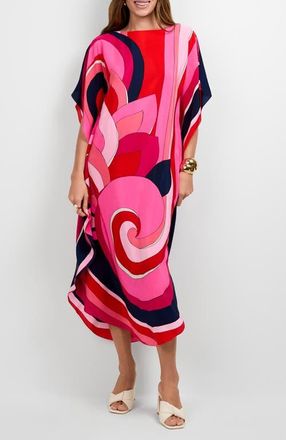 Trina Turk Jalani Maxi Caftan Dress in Multi at Nordstrom, Size X-Small