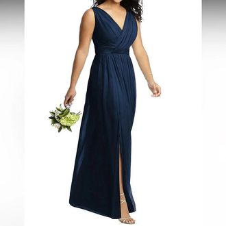 The Dessy Group Shirred Chiffon Gown