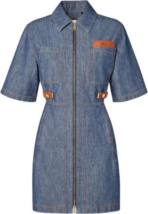Fendi Mujer, Vestidos, Azul, Talla: XS