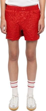 Zadig&Voltaire Pax Crumpled Leather Shorts in Love at Nordstrom, Size 38