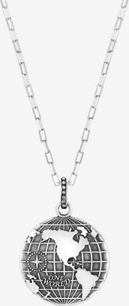 Dower & Hall Mens One World Talisman Necklace in Sterling Silver at Nordstrom, Size 22