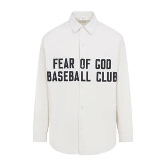 Fear of God Casual Shirts, male, Beige, Size: S Garment Dyed Cotton Relaxed Shirt