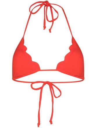 Marysia Swim Broadway scalloped bikini top - Red
